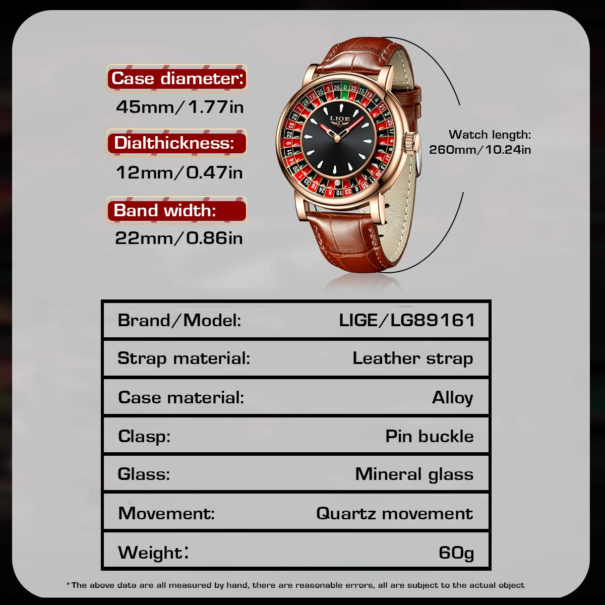 Las Vegas Roulette Watch Waterproof