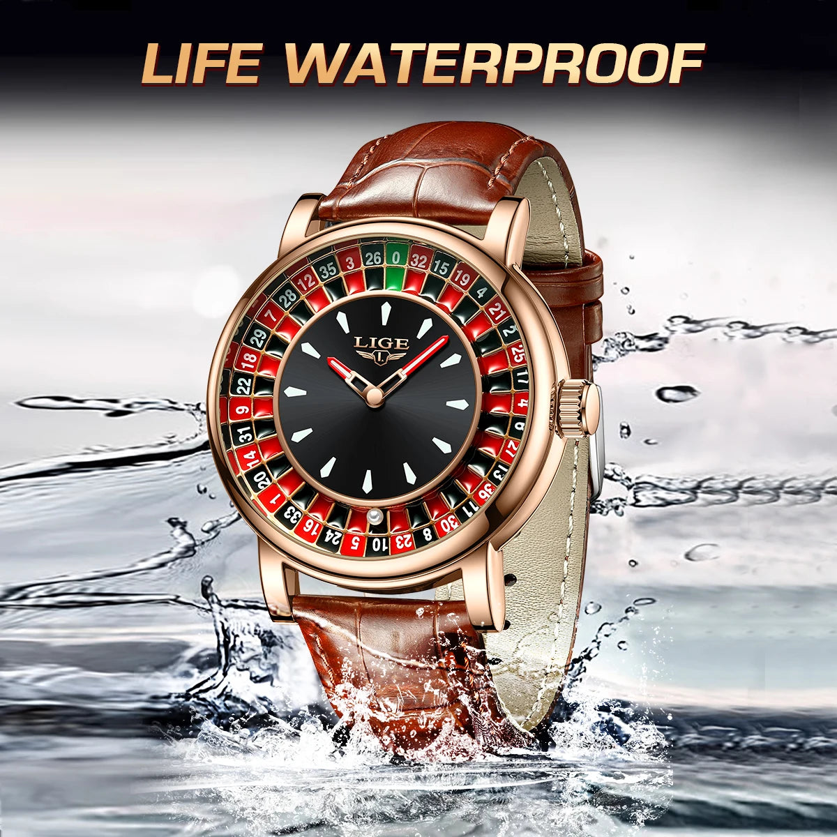Las Vegas Roulette Watch Waterproof